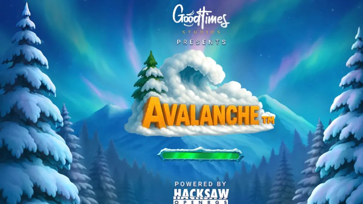 Pemandangan pegunungan bersalju dalam slot Avalanche